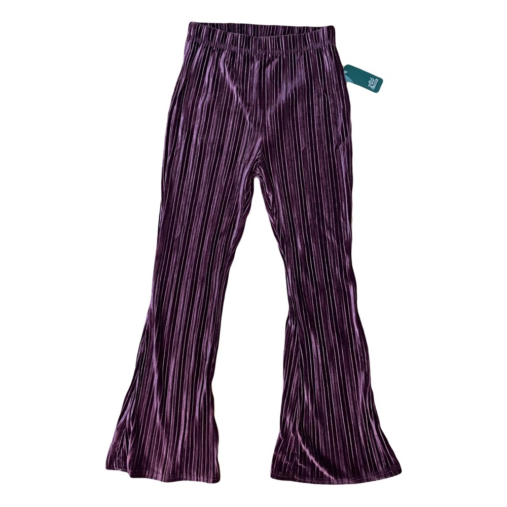 Dark red velvet pants